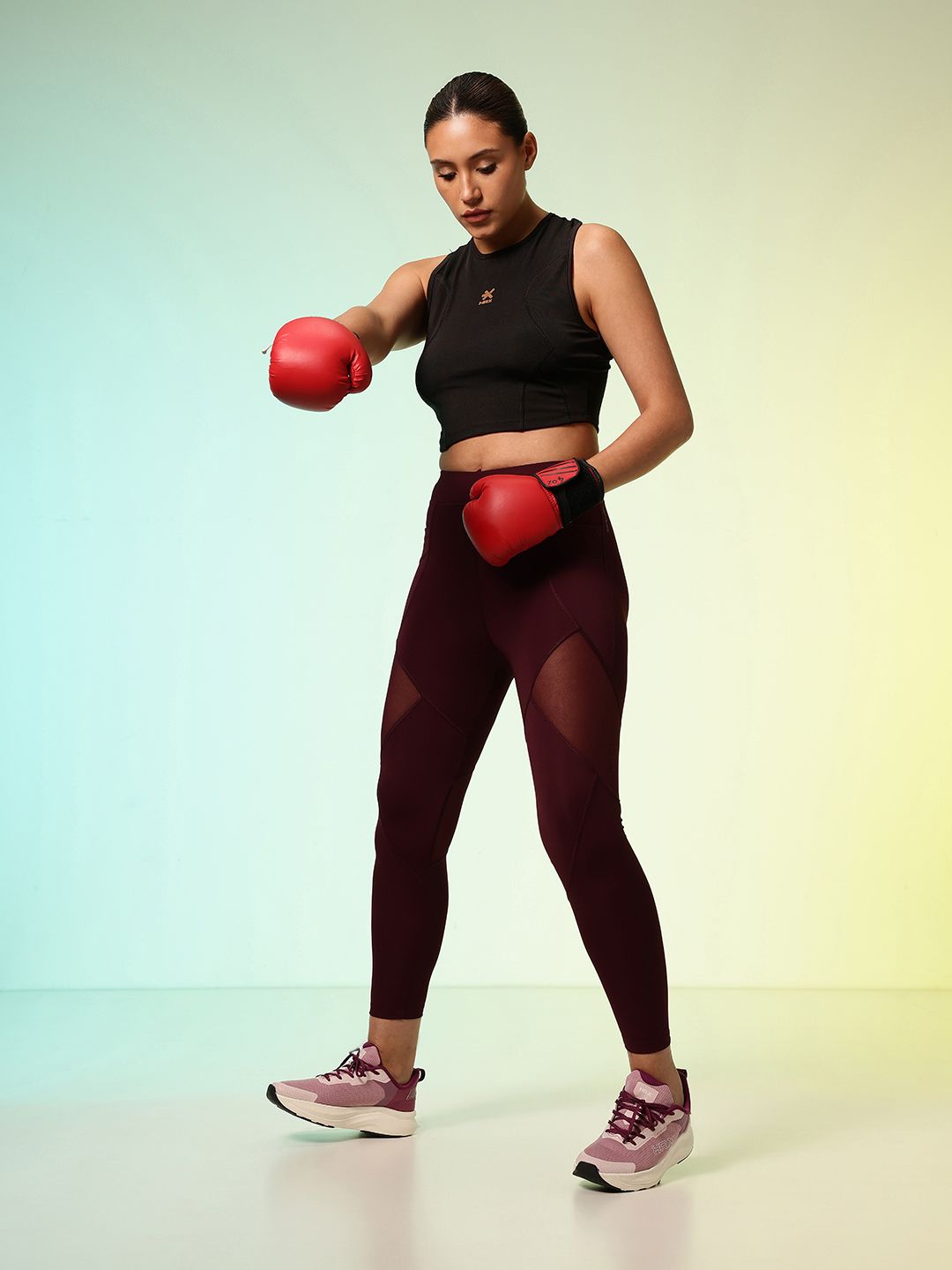 HRX by Hrithik Roshan ACTIVE-GODDESS Racer back Rapid Dry Training Tank Crop Top