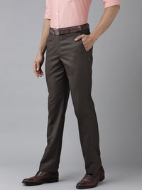 Park Avenue Men Checked Formal Trousers