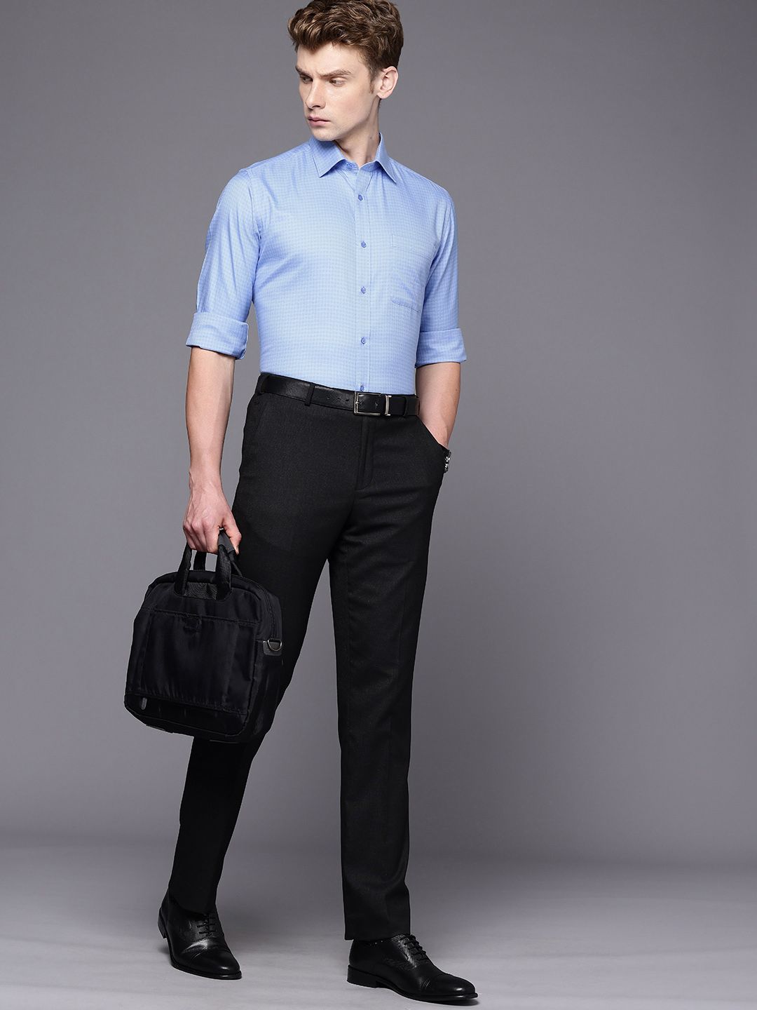 Raymond Slim Fit Checked Formal Shirt
