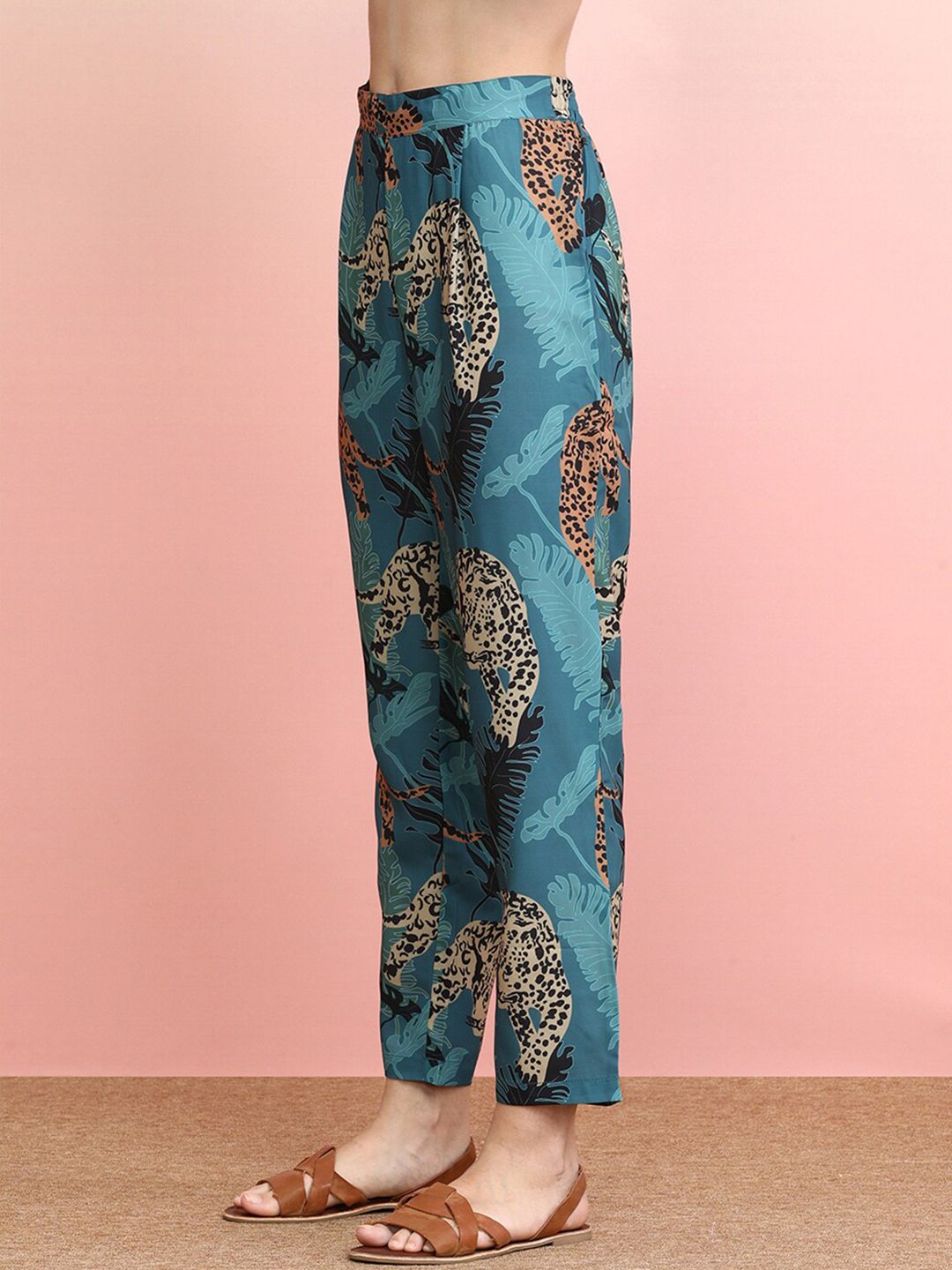 Indo Era Printed Collar Shirt With Trousers Co-Ords
