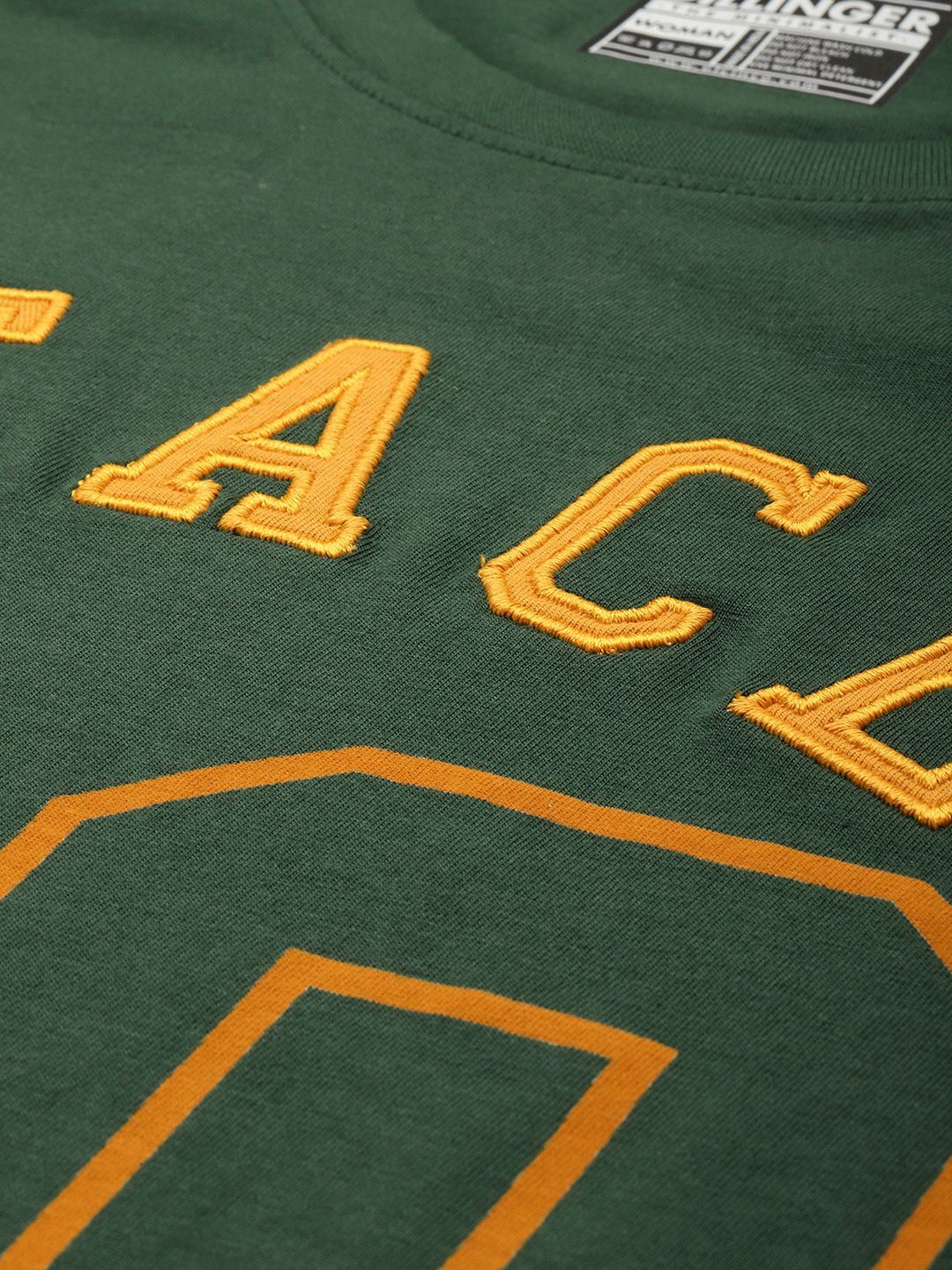 DILLINGER Women Boxy Regular Embroidery Crew Neck Tshirt