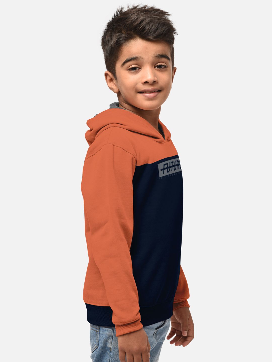 HELLCAT Boys Colourblocked Hooded T-shirt With Jogger