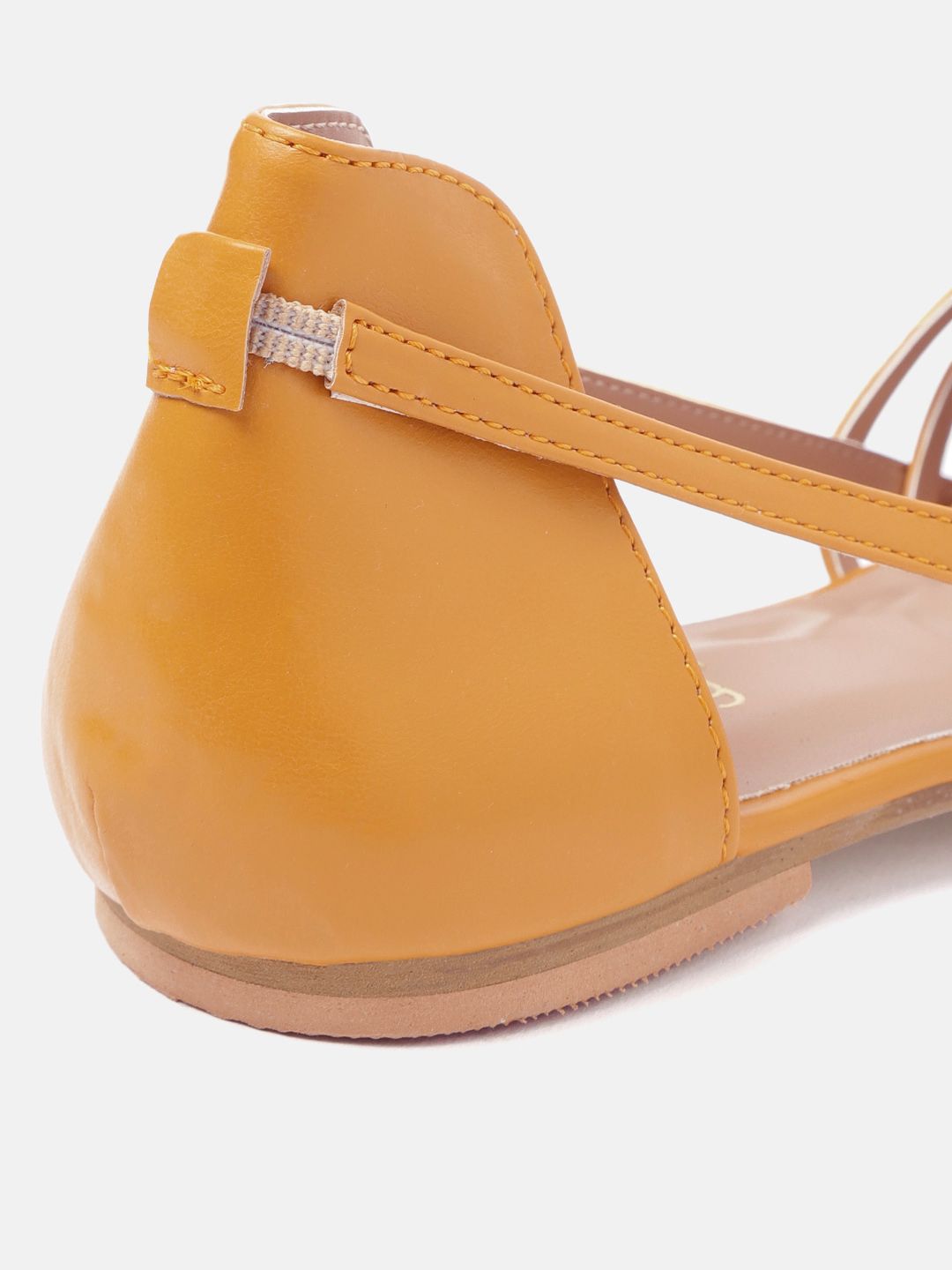 DressBerry Women Mustard Yellow Woven Design Ballerinas