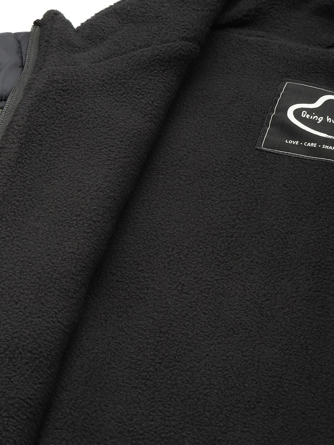 Being Human Mock Collar Quilted Jacket