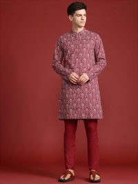 Anouk Printed Regular Pure Cotton Kurta with Trousers