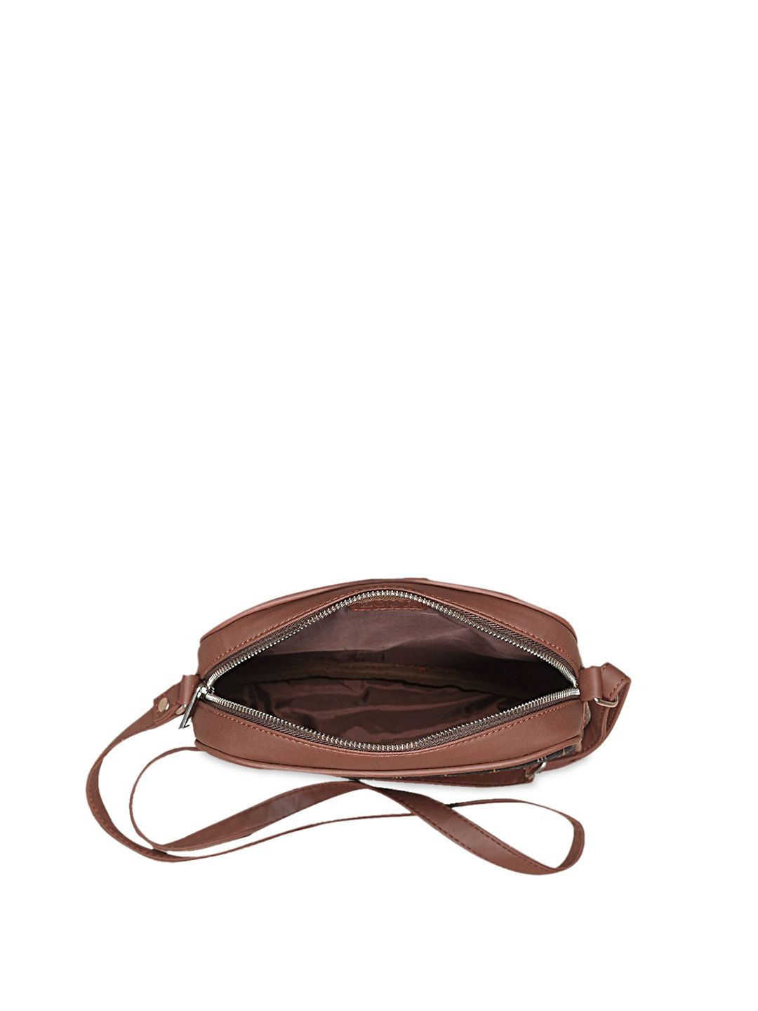 ZOUK Women Teal Textured Structured Sling Bag