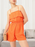 DressBerry Sunny Side-Up Dobby Weave Strappy Playsuit