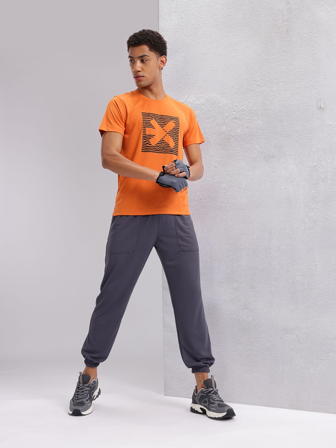 HRX by Hrithik Roshan Brand Logo Print Rapid-Dry Training T-shirt