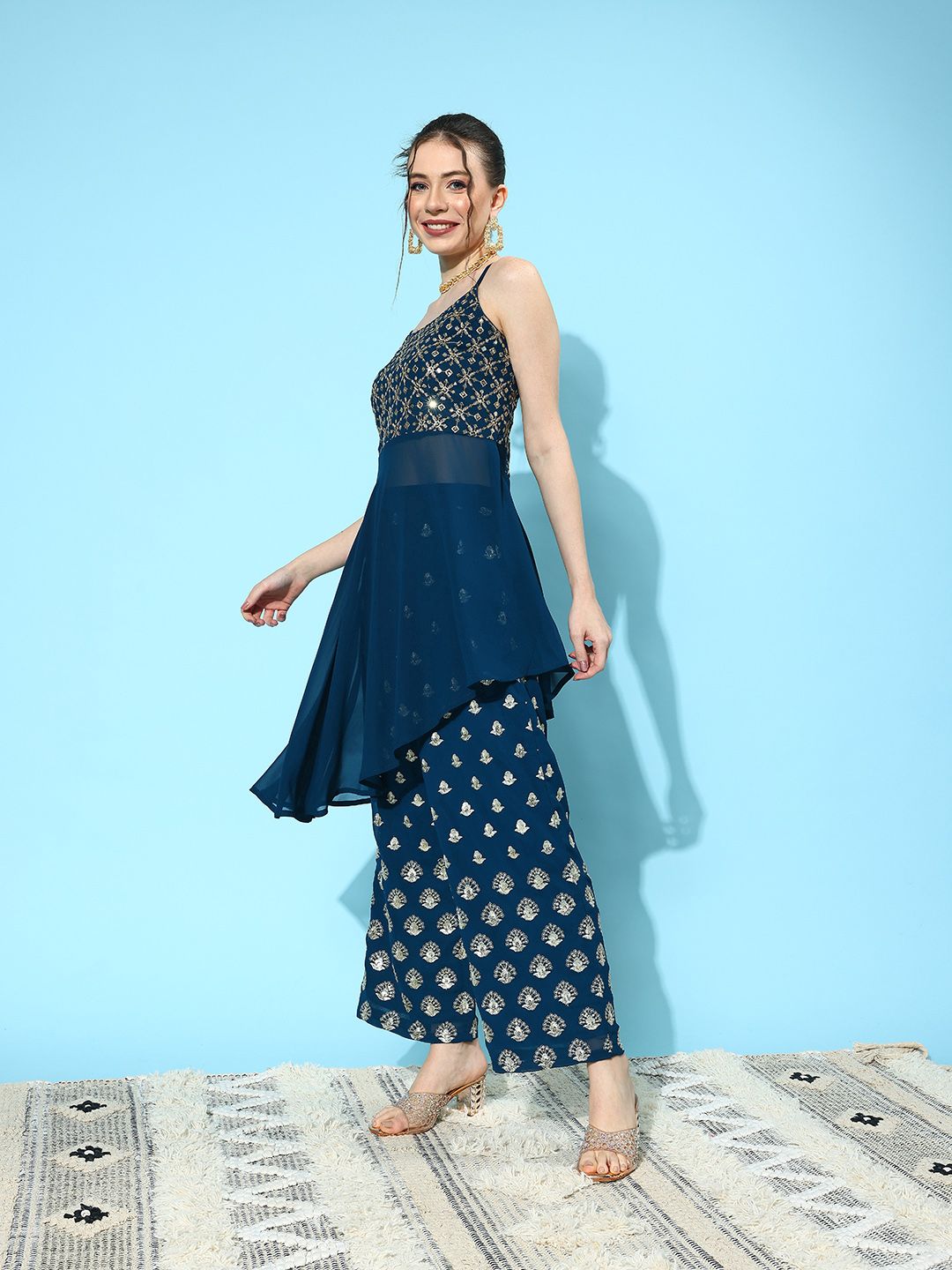 Libas Embellished Georgette Ethnic Co-Ords