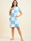 Sweet Dreams Blue Checked T-shirt Nightdress