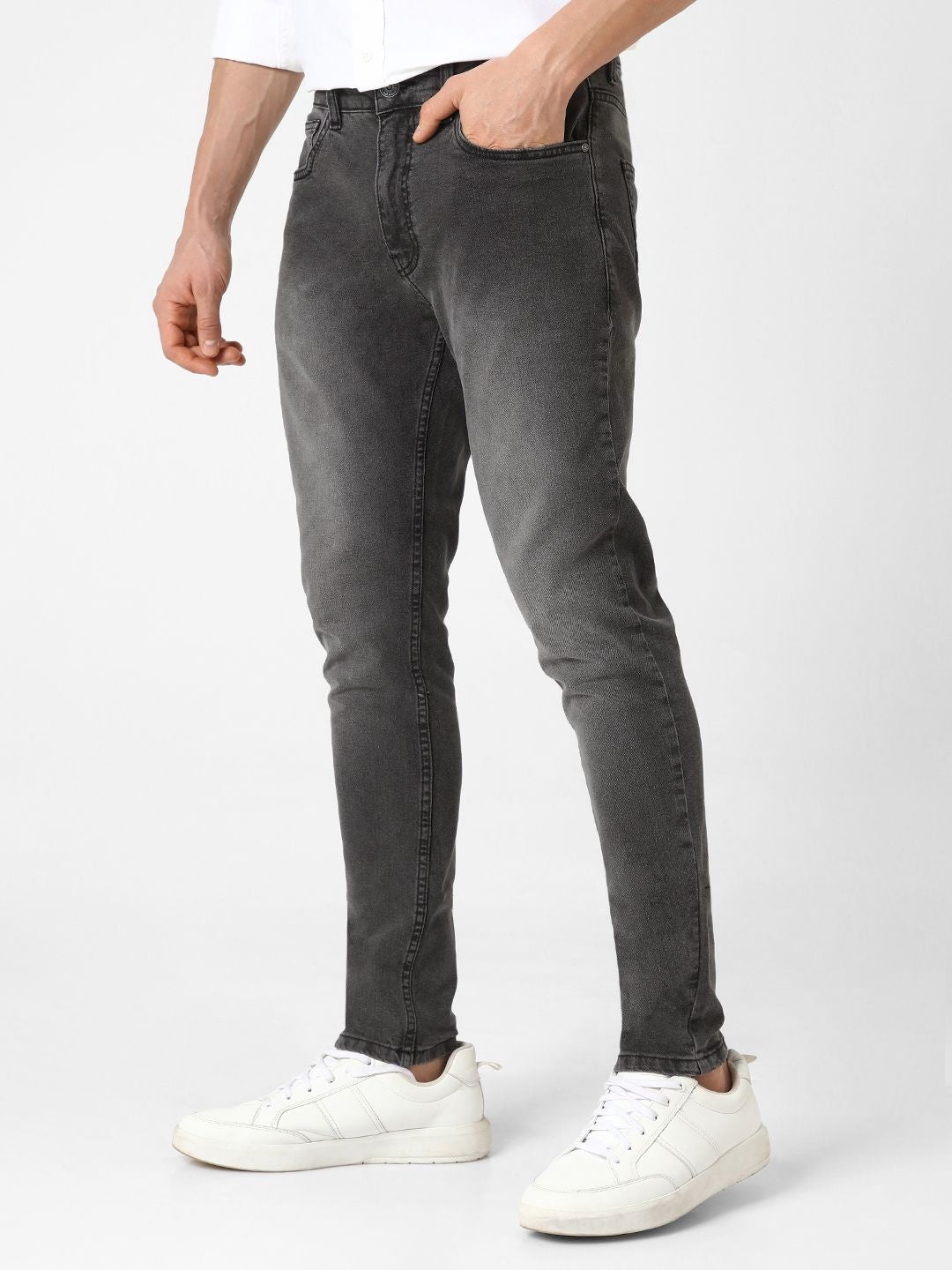 Urbano Fashion Men Slim Fit Heavy Fade Stretchable Jeans