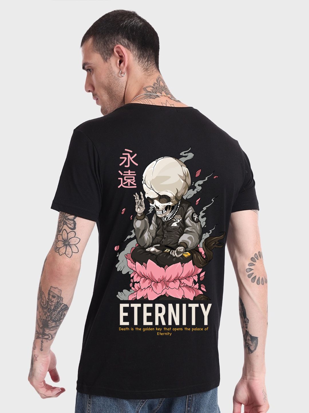 Bewakoof Black Eternity Graphic Printed T-shirt