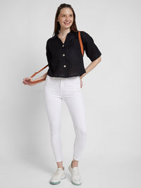 SPYKAR Classic Spread Collar Opaque Slim Fit Linen Casual Shirt
