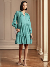 all about you Puff Sleeve Fit & Flare Dress