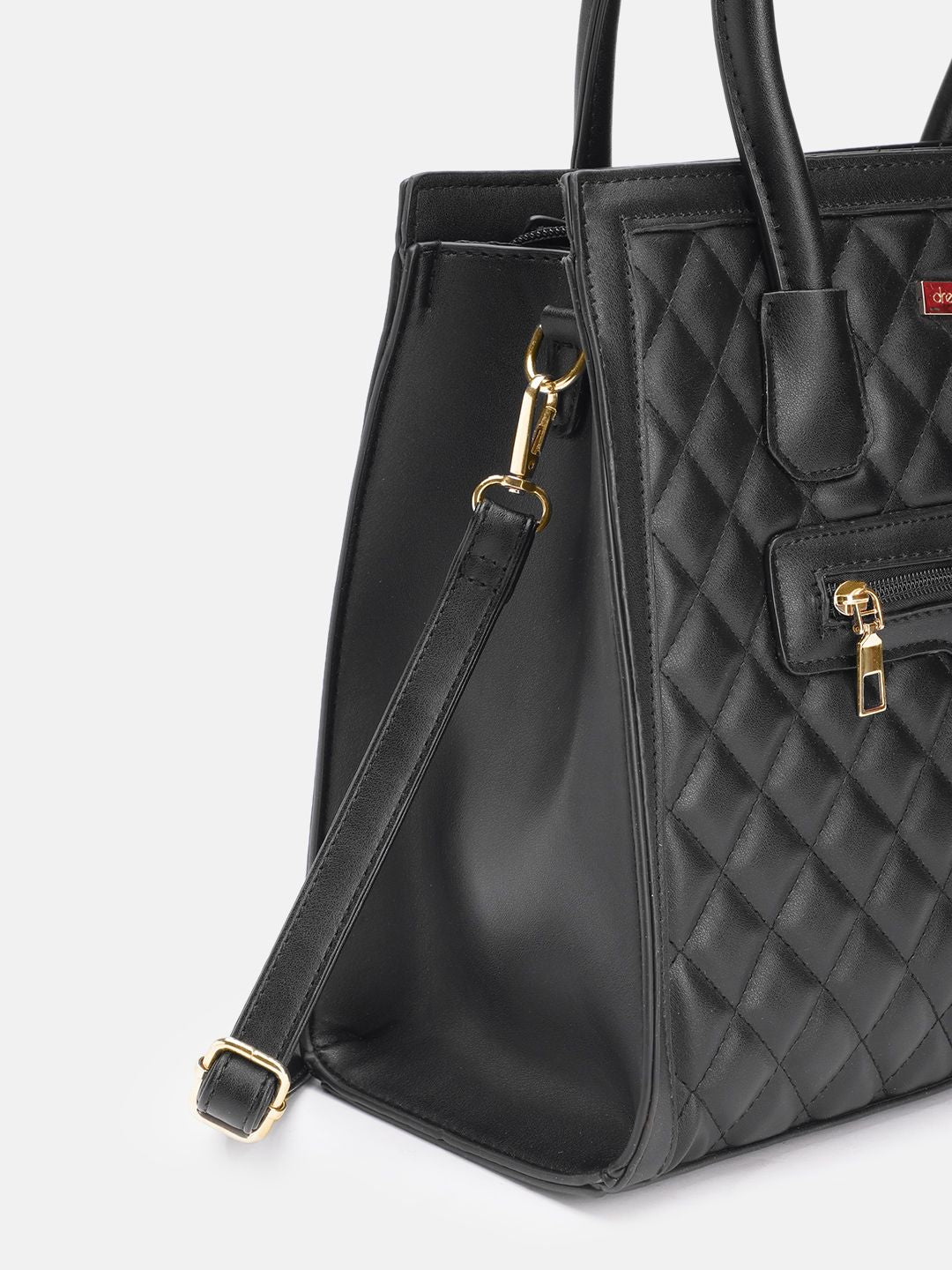 DressBerry Structured Quilted Handheld Bag