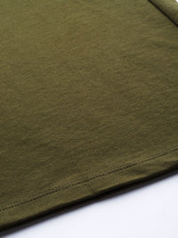 SASSAFRAS Women Olive Green High-Rise Wide Leg Track Pants