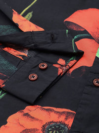 Mr Bowerbird Tailored Fit Floral Printed Pure Cotton Casual Shirt