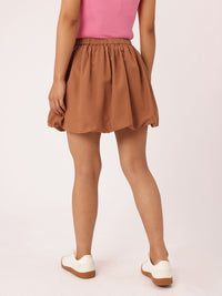 DressBerry Women Gathered A-Line Mini Skirt