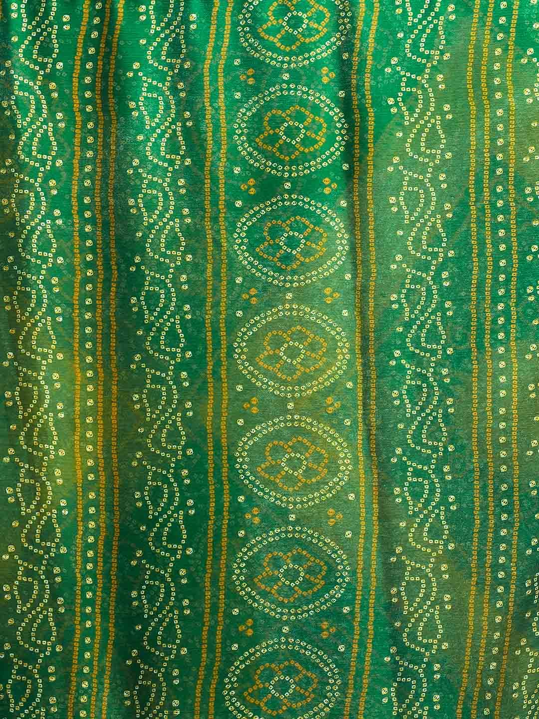KALINI Bandhani Zari Pure Chiffon Bandhani Saree