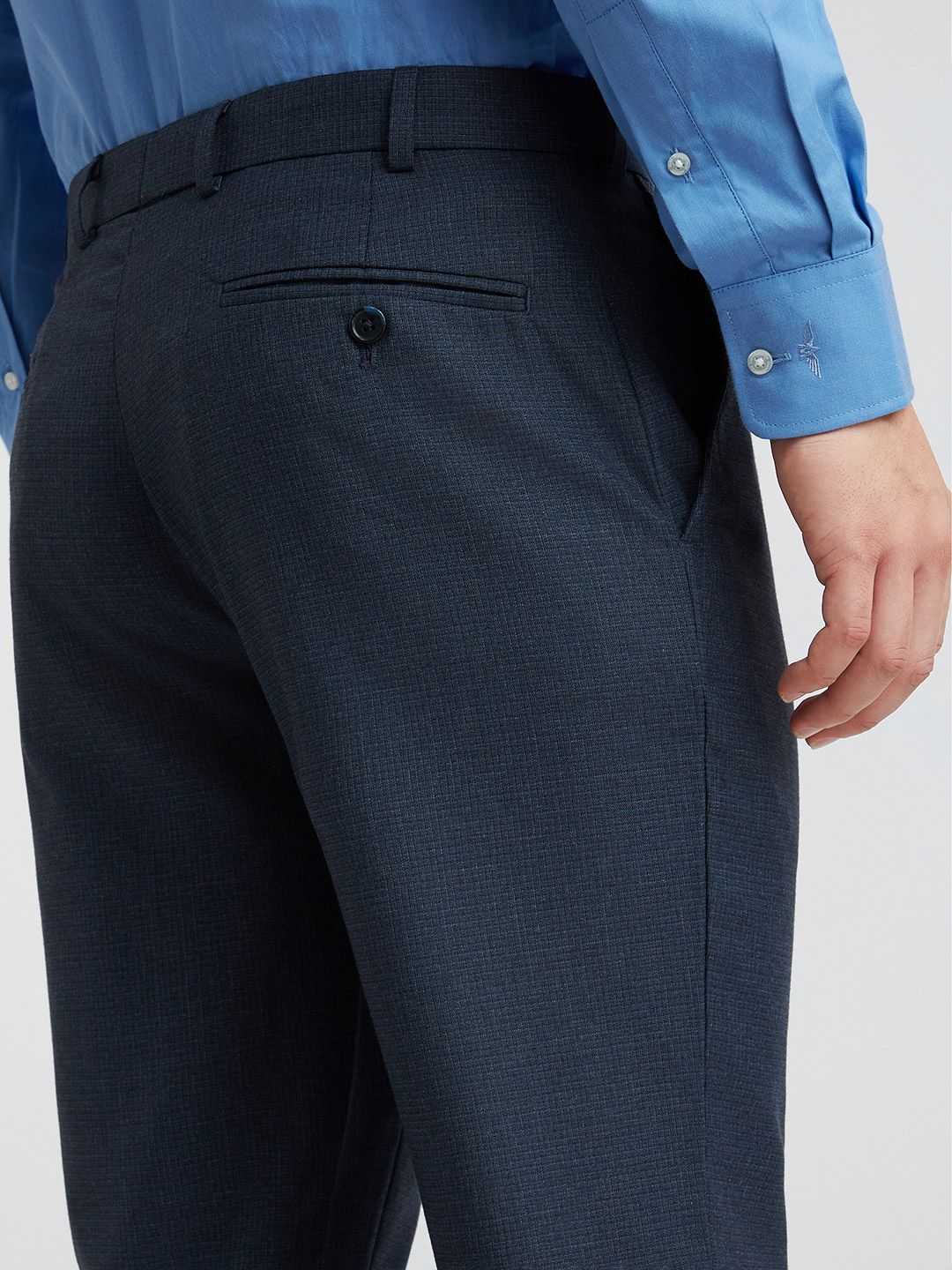 Park Avenue Men Self-Design Formal Trousers