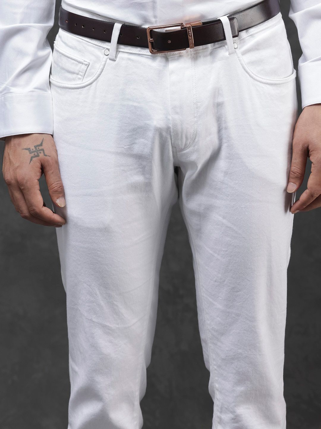 RARE RABBIT Men Expore Mid Rise Regular Fit Trouser