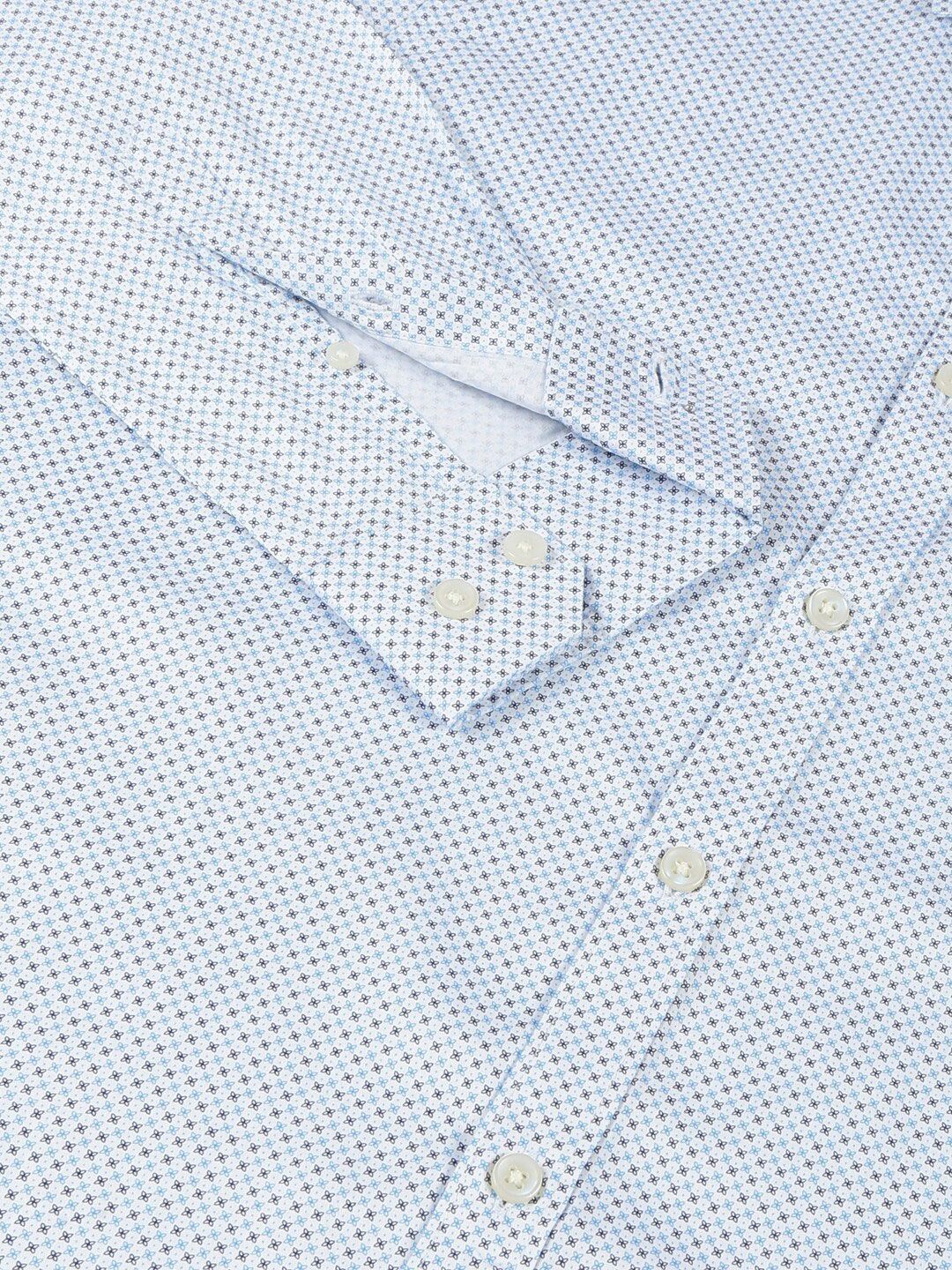 Thomas Scott Classic Slim Fit Micro Ditsy Printed Cotton Formal Shirt