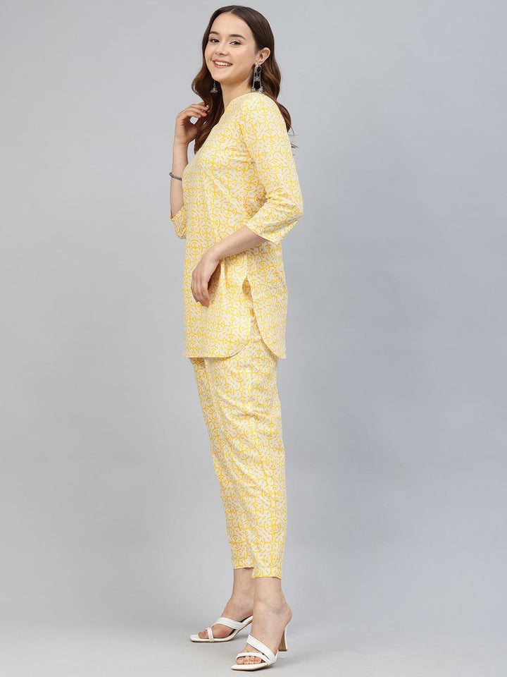 KALINI Ethnic Motifs Printed Pure Cotton Co-Ords