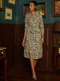 Athena Yellow Animal Printed Dress