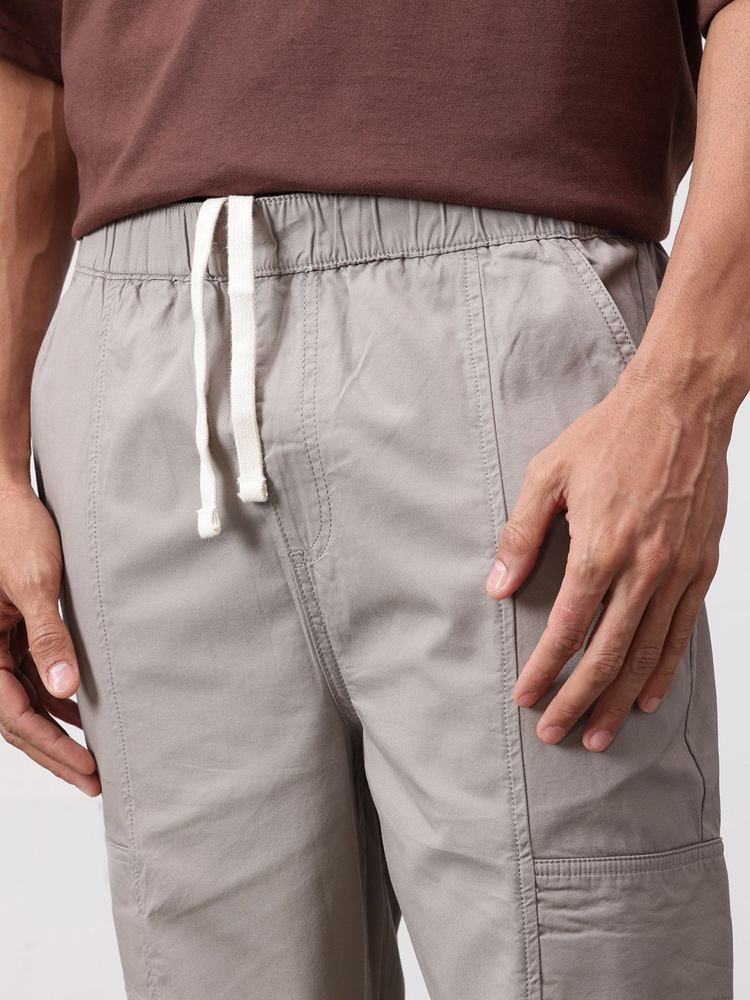 ether Men Mid-Rise Relaxed Fit Cargos