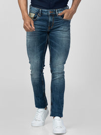 SPYKAR Men Slim Fit Low-Rise Low Distress Heavy Fade Jeans