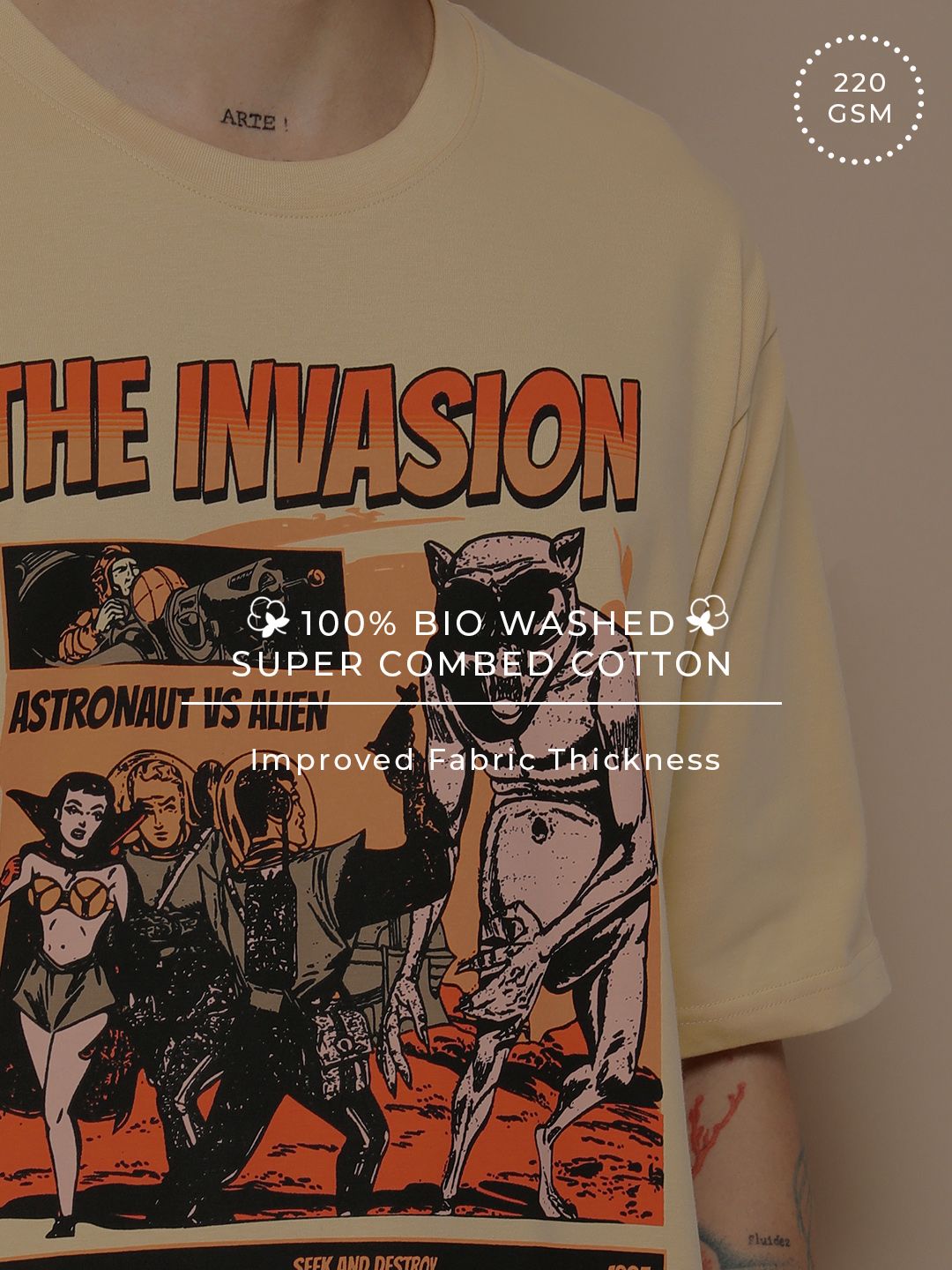 Difference of Opinion Men Graphic Printed Oversized T-shirt