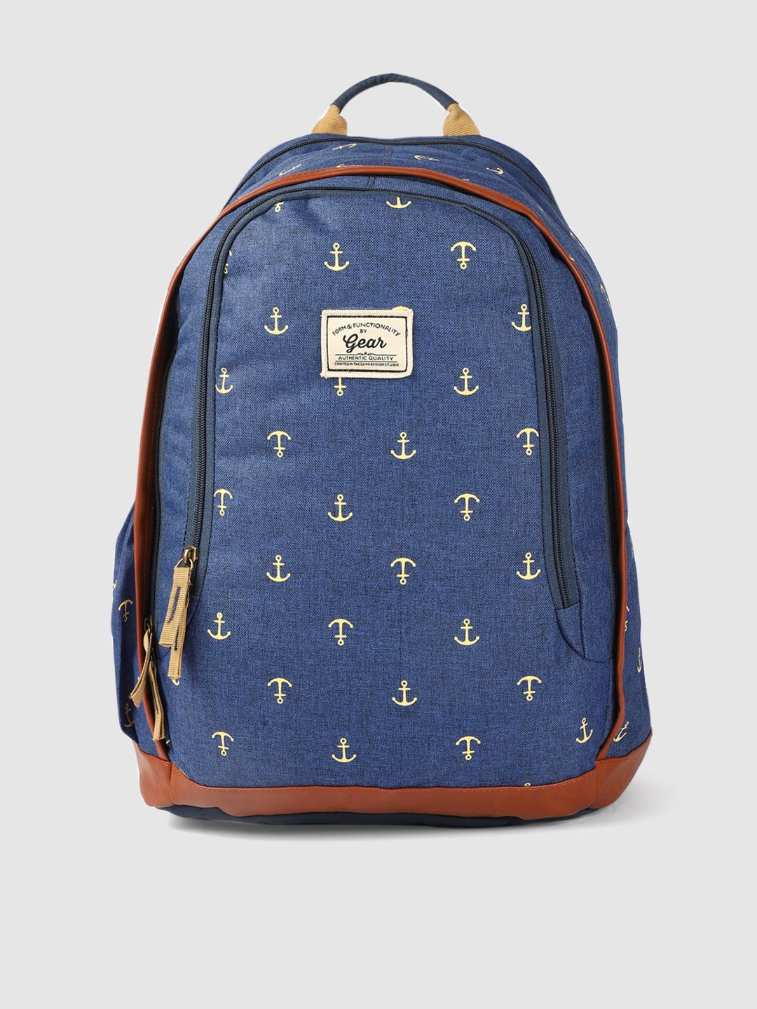 Gear Unisex Blue Anchor Print Laptop Backpack