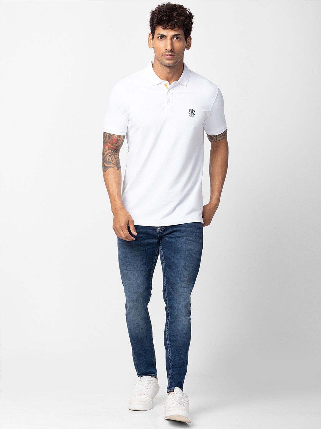 SPYKAR Men Polo Collar Slim Fit Cotton T-shirt