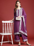 Anouk Ethnic Motifs Regular Kurta With Palazzos & Dupatta