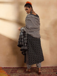 Indo Era Printed Regular Pure Cotton Kurta with Salwar &  Dupatta