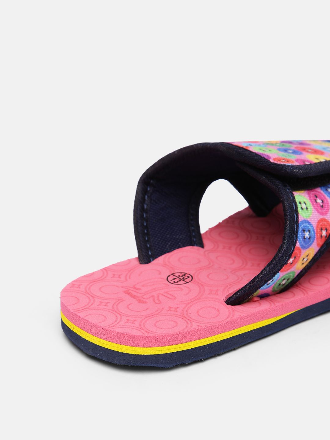 YK Girls Pink Printed Sliders