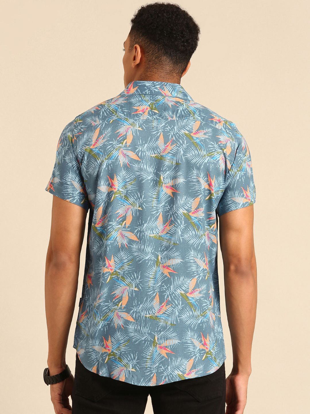 Being Human Slim Fit Tropical Printed Casual Shirt