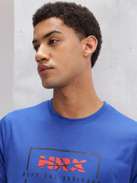 HRX by Hrithik Roshan Lifestyle Spider-Man Print Indigo T-shirt