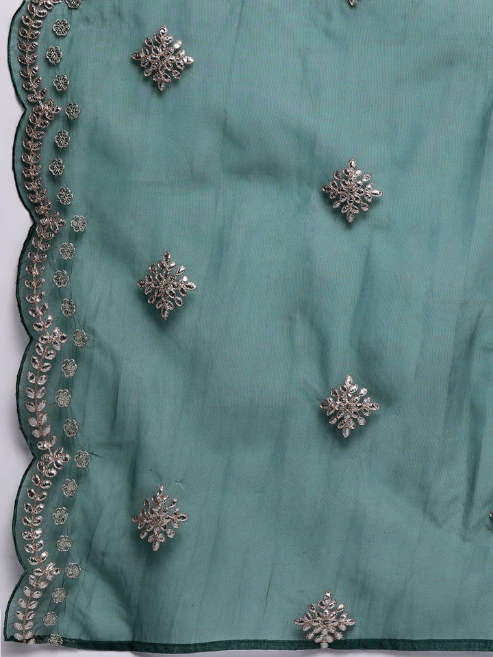 Indo Era Women Ethnic Motifs Embroidered Gotta Patti Kurta with Trousers & Dupatta