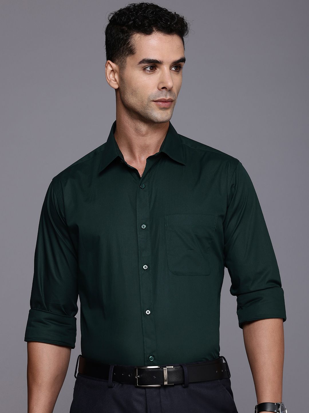 Raymond Pure Cotton Slim Fit Opaque Formal Shirt