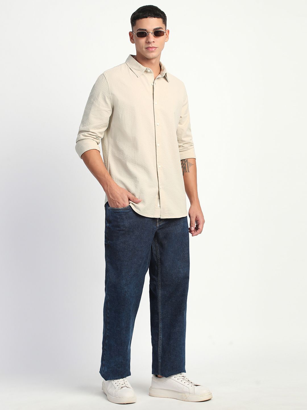 THE BEAR HOUSE Men Slim Fit Opaque Casual Shirt