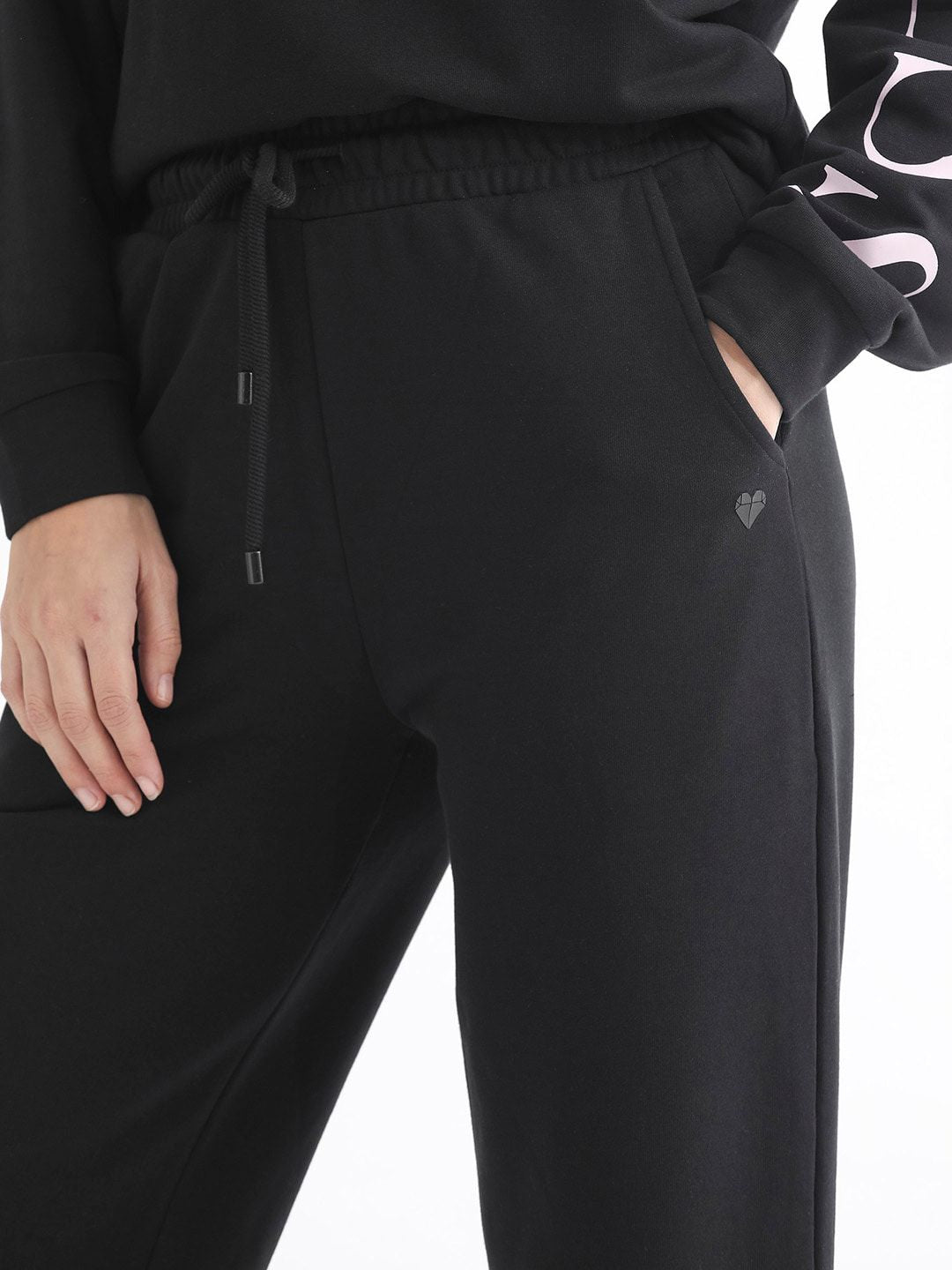 RAREISM Women Mid Rise Slim Fit Cotton Track Pants