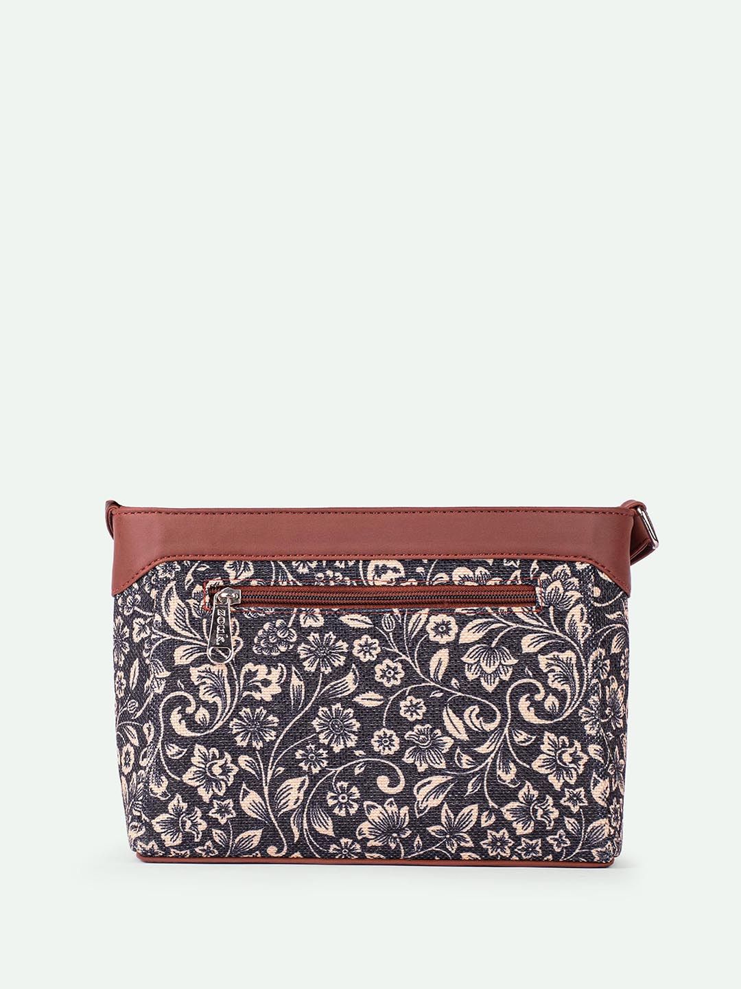 ZOUK FloMotif Harmony Floral Printed Structured Sling Bag