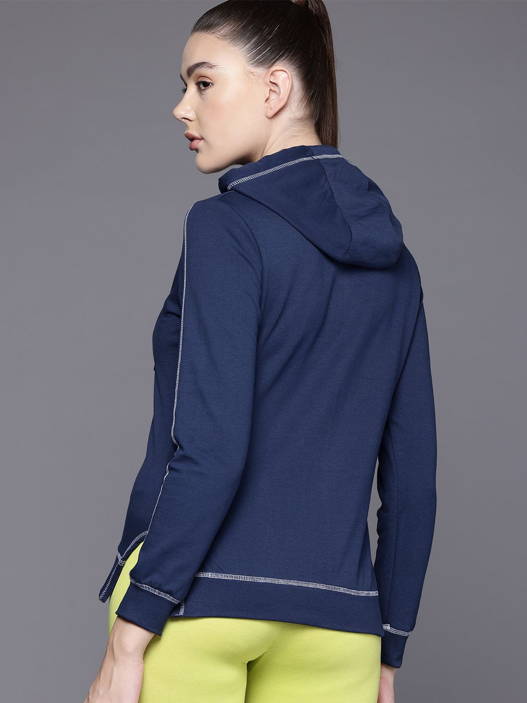 HRX by Hrithik Roshan Hooded Up-Front Stitch Training Sweatshirt