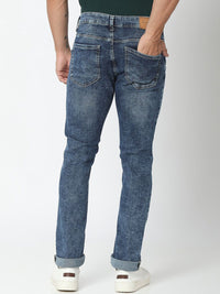 SPYKAR Men Blue Mid Rise Heavy Fade Jeans
