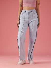 DressBerry Women Straight Fit High-Rise Light Fade Stretchable Jeans