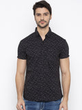 SPYKAR Men Black & White Slim Fit Printed Casual Shirt