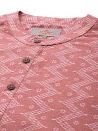 Anouk Men Geometric Printed Cotton Short Kurta
