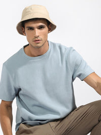 RARE RABBIT Men Bree Round Neck Slim Fit Cotton T-Shirt