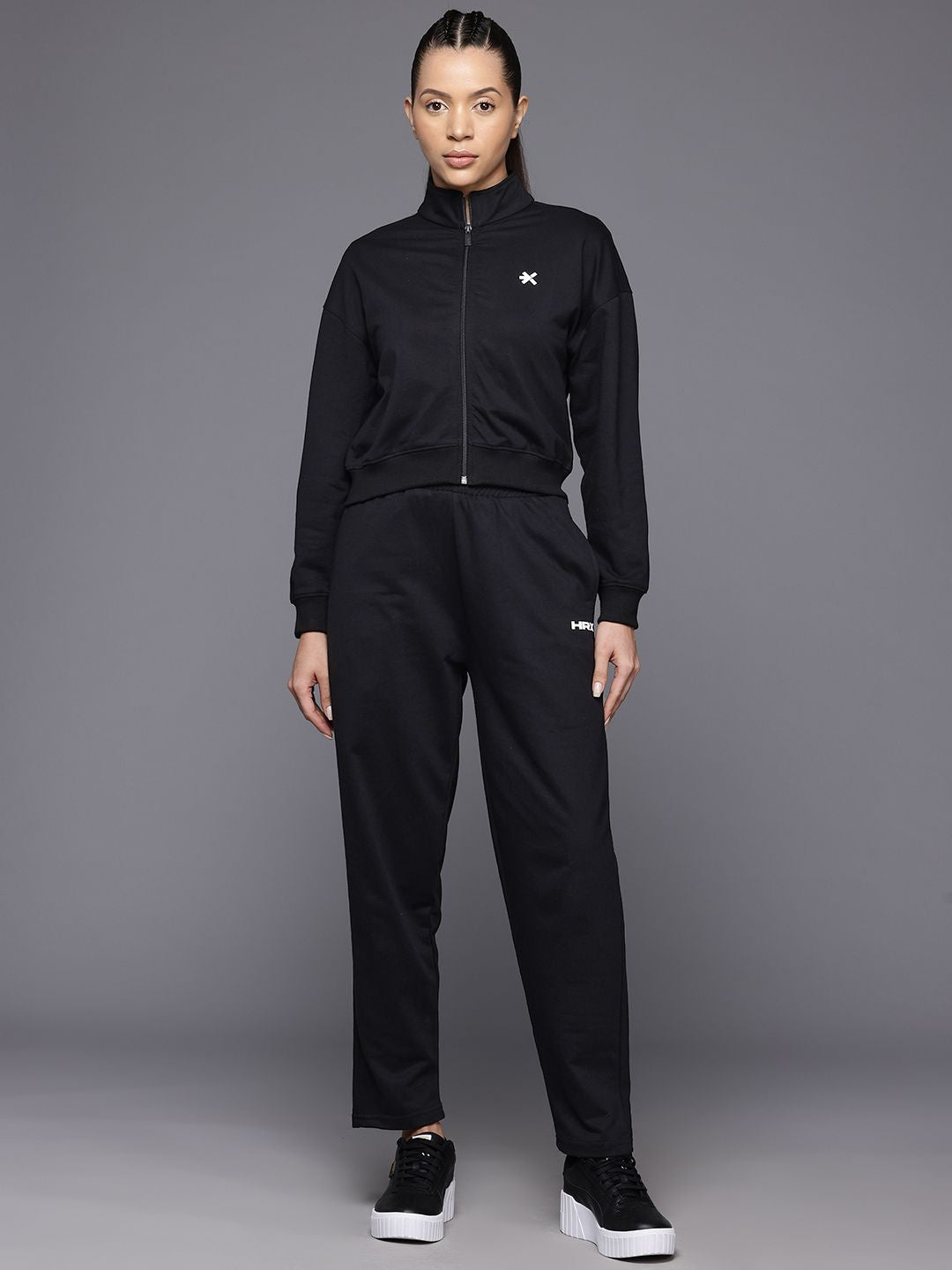 HRX by Hrithik Roshan Brand Logo Detail Lifestyle Zip-Up Tracksuit